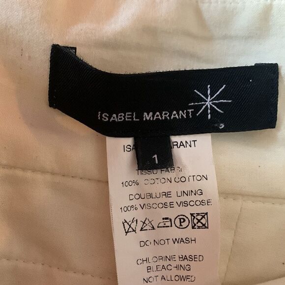 Isabel marant cream strapless dress, size 1 DESIGNATE (US Size S). - Picture 3 of 7